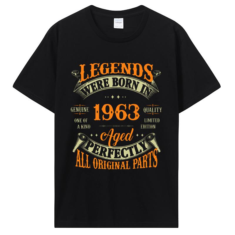 Birthday Vintage 1963 Old Gifts Vintage T-Shirts Summer Graphic Tshirt Streetwear Clothing Oversized Tshirt