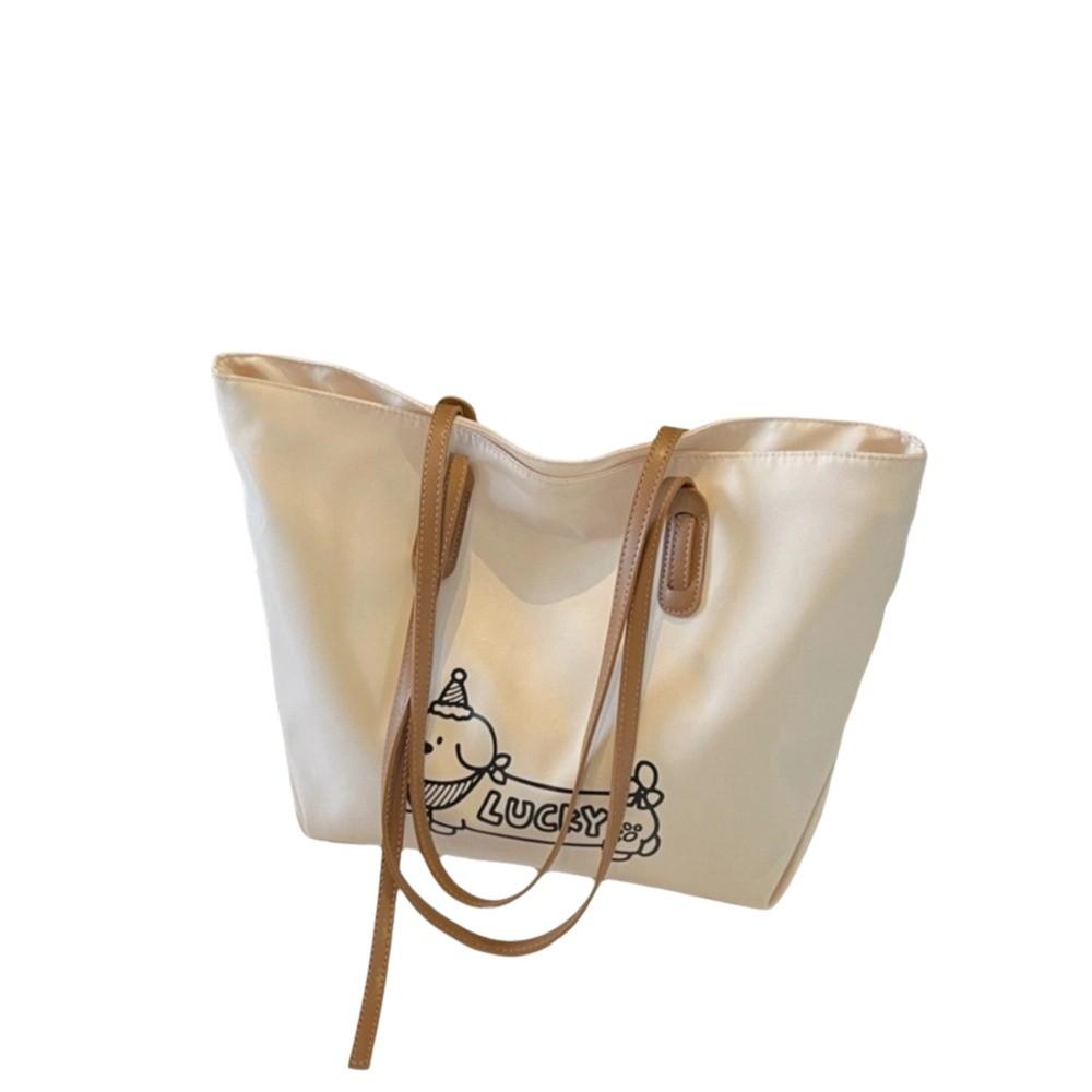 Casual Korean Style Dachshund Tote Bag Graffiti Puppy Cute Armpit Shoulder Bag Commuting Square Underarm Handbag Outdoor