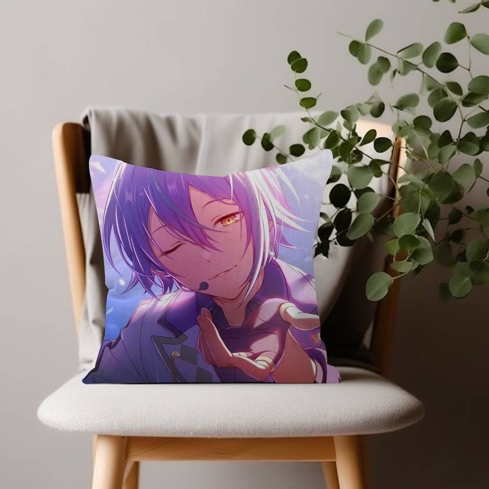 Anime Game Character Cartoon Cushion Cover Kamishiro Rui Inches Farmhouse Decor Home Throw Pillow Covers For PJSK Couch Decor