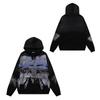 Unisex Oversized Vintage Washed Cartoon Print Hoodie Streetwear Loose Fit Air Layer Fabric Fall Sweatshirt