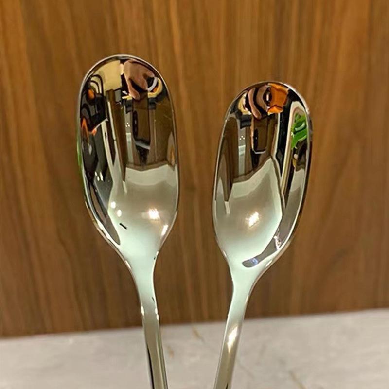 Stainless Steel Spoon Long Handle Stirring Spoon Household Seasoning Spoon Milk Tea Coffee Spoon Desseert Tool Restaurant Supply