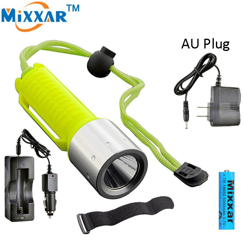 Diving Flashlight Q5 LED Lantern Lamp Rechargeable dive Torch light 18650 Underwater Diving Scuba Flashlights dropshipping 3