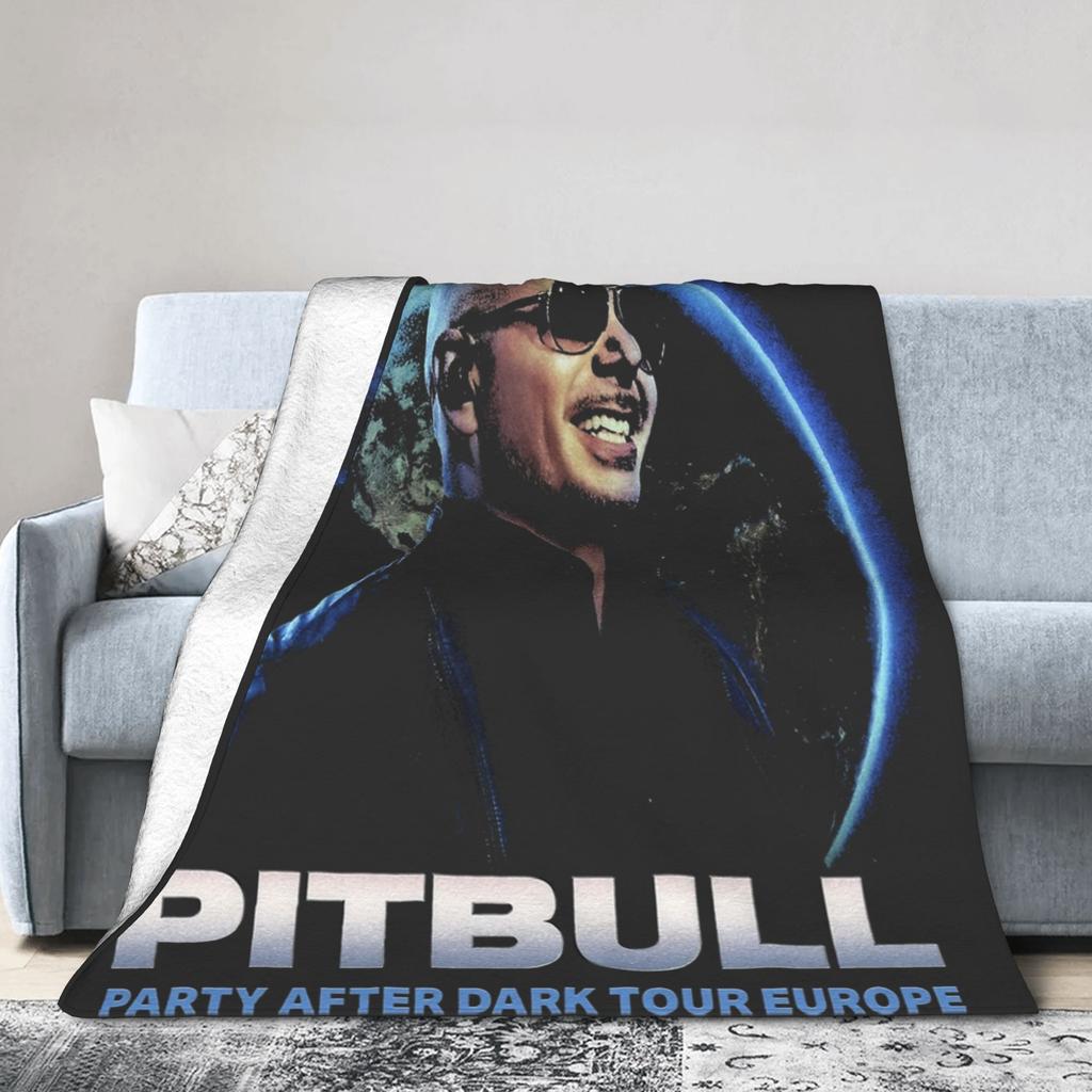 Питбуль Mr Worldwide Tour Винтажное одеяло Дорожное Офисное Фланелевое Постельное белье Пледы Для улицы Теплый Мягкий На заказ Сделай сам Покрывало Подарок