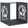 VidaXL Portant de bois chauffage anthracite 40x40x40 cm, support à bûches de cheminée, support à bûches, support à bûches 864251