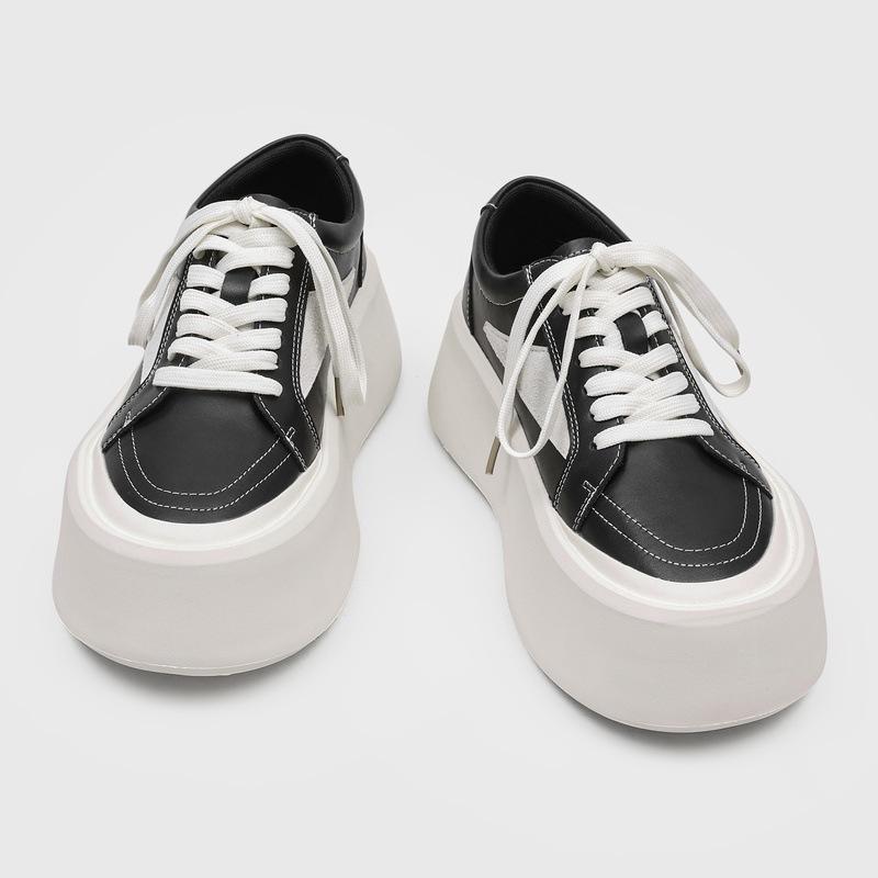 Summer New Board Shoes Platform Heightening Casual Shoes Black Versatile Fashion Simple Men'S Shoes Women'S Shoes