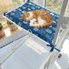 Double Sided Cat Cage Platform Mat Cartoon Pattern Adjustable Pet Cage Hammock Strap Up Style Comfortable Pet Hammock Bed