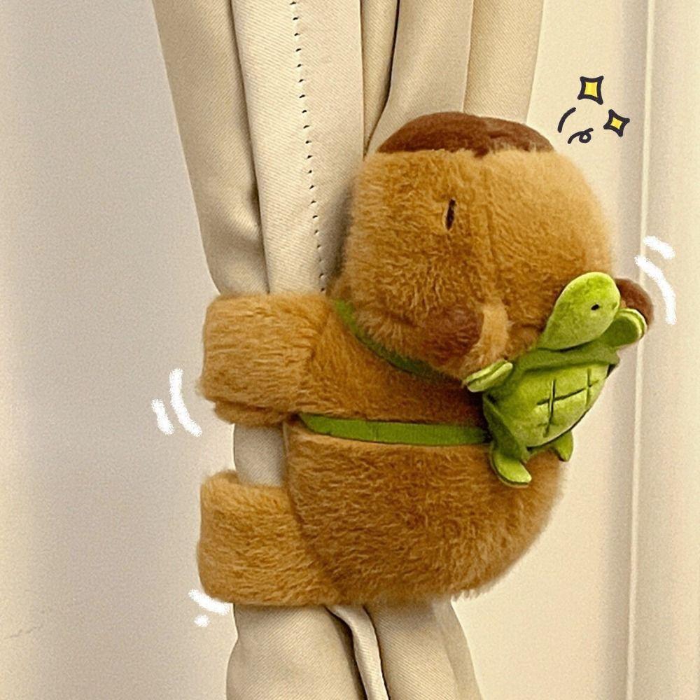 Creative Cute Capybara Clap Circle Animal Wristband Cartoon Slap Bracelets Car Decoration Plush Toy Capybara Doll Bracelet