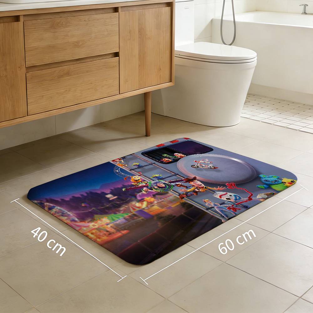 Film T-Toy Cartoon S-Story Floor Mat Rectangle Anti-slip Home Soft Badmat Front Door Indoor Outdoor Mat Welcome Doormat