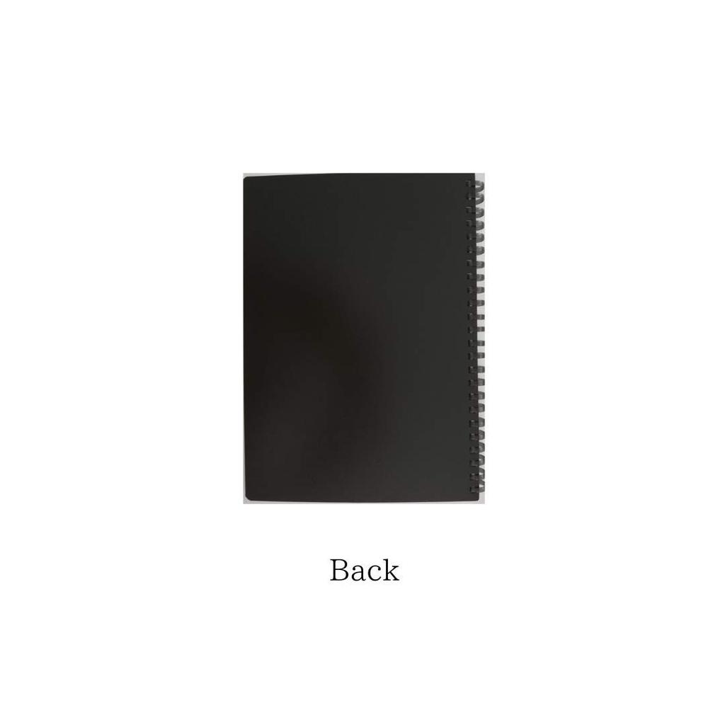 KOKUYO . Soft Ring Notebook Business, 5mm Grid 70 Sheets Black (B6) - 3 Pack
