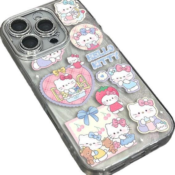 Sanrio Hello Kitty Милый Серебристый Чехол для Телефона для Apple 16