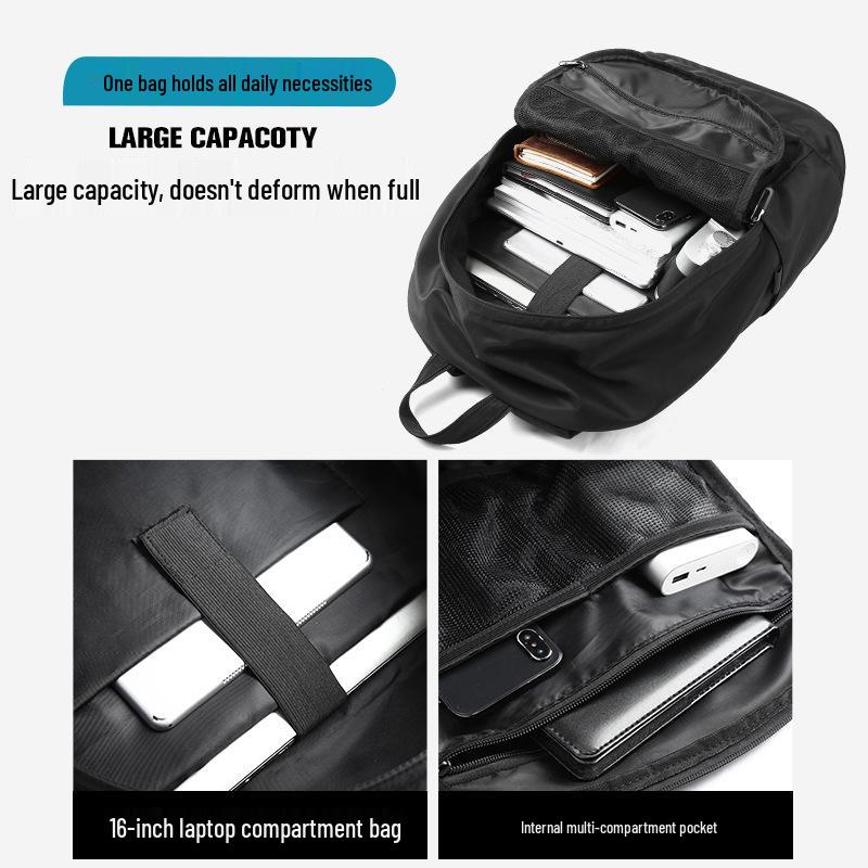 Men's Trendy Travel Backpack and Student Schoolbag
