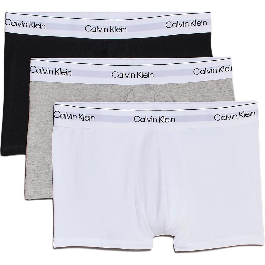 Calvin Klein Удобные трусы-боксеры со средней посадкой и буквенным принтом, европейская версия, мужское нижнее белье 000NB3963A-MP1