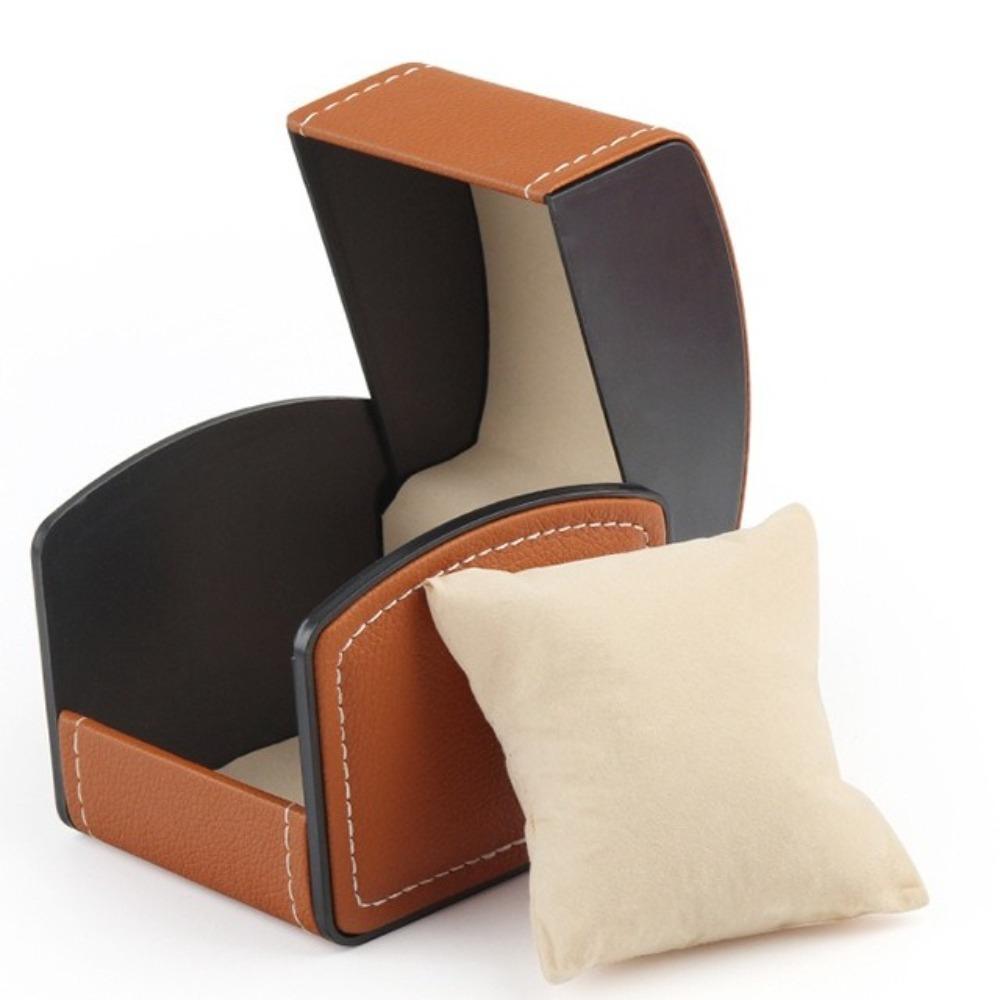 PU Faux Leather Watch Storage Box Flip Cover Watch Gift Box Wear-resistant Watch Display Case