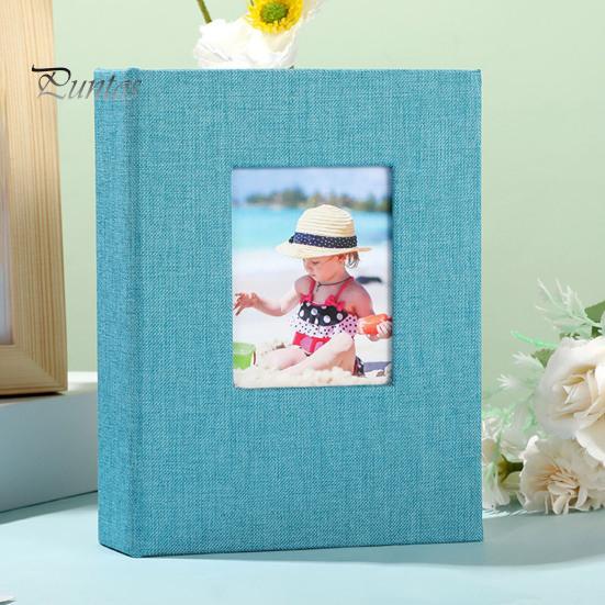 Slip-in Photo Album Linen Cover 28 Pages 56 Pockets 4x6-Inch Wedding Travel Baby Shower Kids Family Anniversary Picture Collection Book