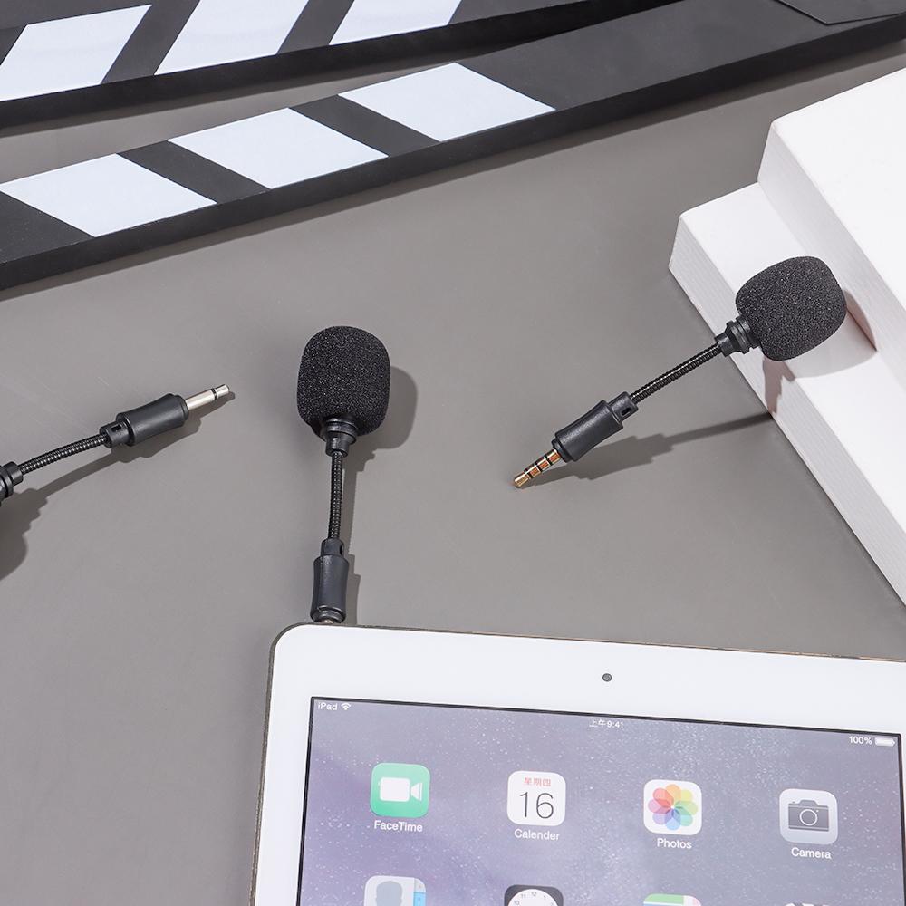 Mobile Phone Studio Megaphone Interview Microphone Mini Jack Microphone Stereo Mic Recording
