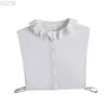 Fashion Women's Embroidery Shirt Fake Collar Removable Mujer Faux Cols White Sweater False Collar Lapel Shirt Blouse Detachable