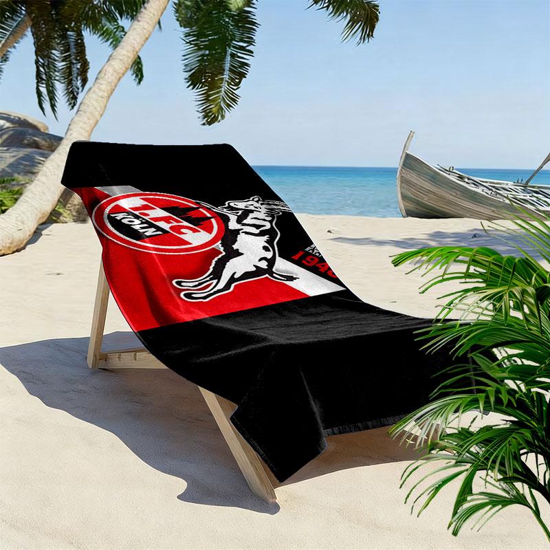 FC Köln Logo Print Beach Towel, Large Soft Quick Dry Towel for Beach Camping Swimming
