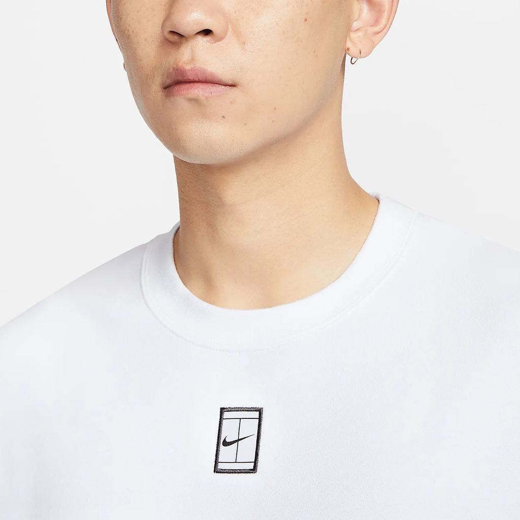 Nike Pattern Embroidered Crew Neck Long Sleeve Sweatshirt Men Sweatshirt White FZ7521-100