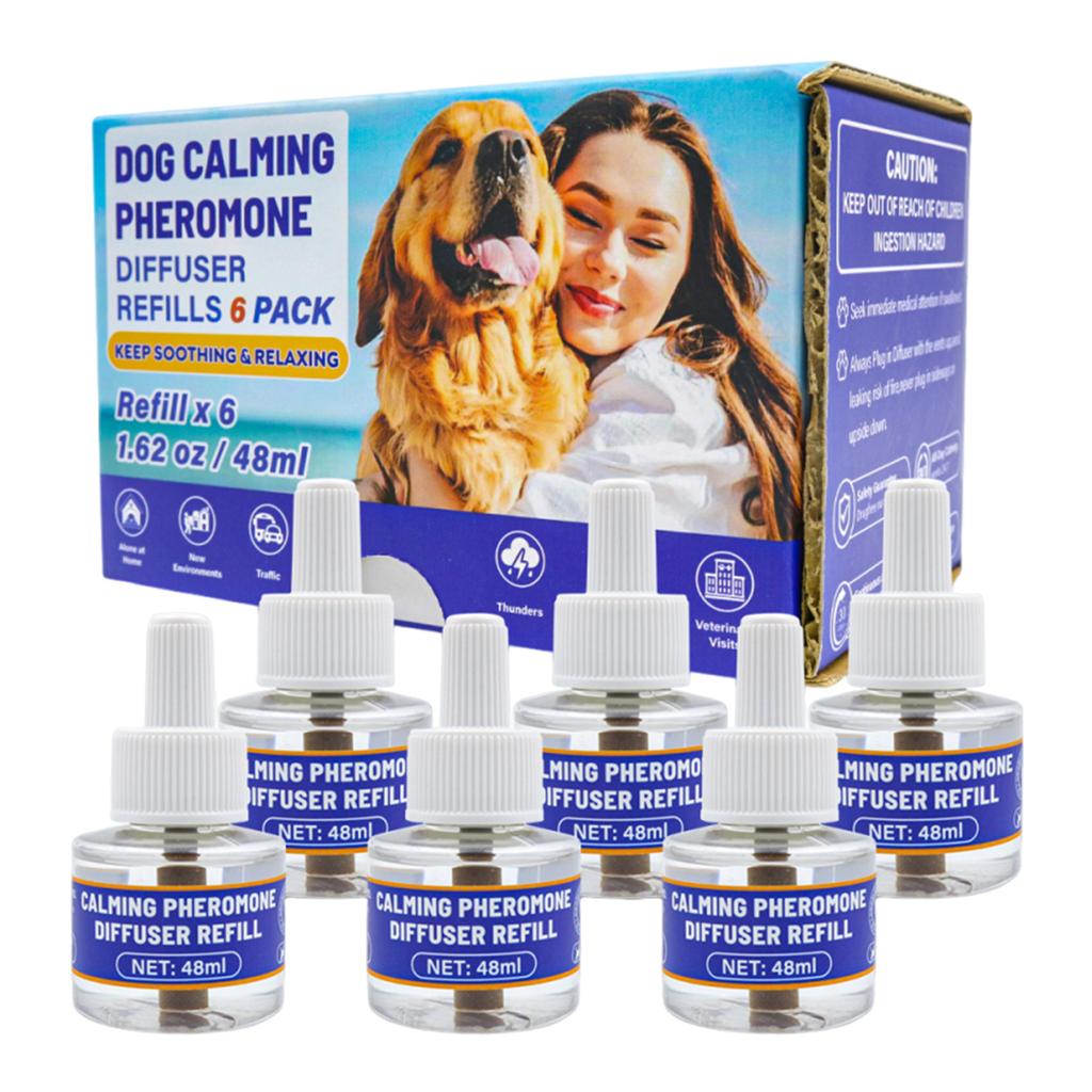 Pet Calming Diffuser, 3 In1 Pet Pheromones, Relaxing Pheromones For Pet Relief Stress Anxiety Reduce Aggression Barking, 1 Refill,48ml Per Bottle