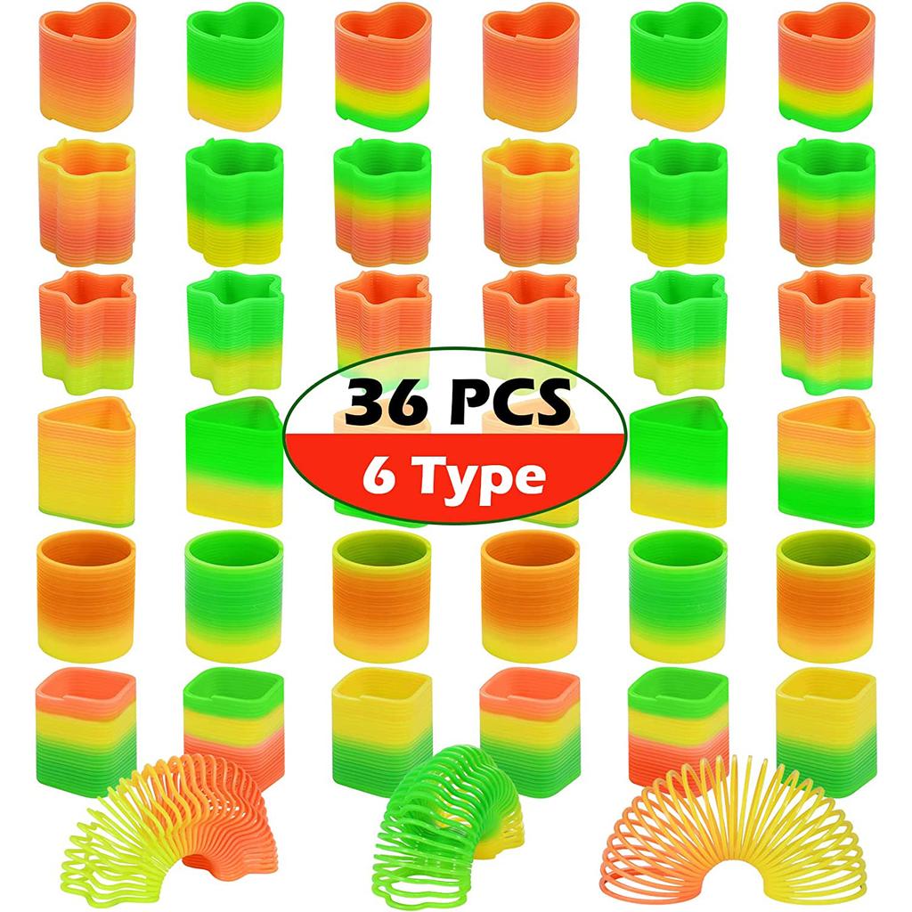 36 Pack Spring Rainbow Toys Bulk, Kids Party Favors,Goodie Bag Stuffer Gifts, Pinata Fillers,Birthday Suprizes Gift for Kids