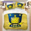 Brondby IF Club Pattern Bedding Quilt Set Quilt Cover Pillowcase Home Decoration Birthday Gift (1 * duvet cover + 2 * pillowcase, without core)