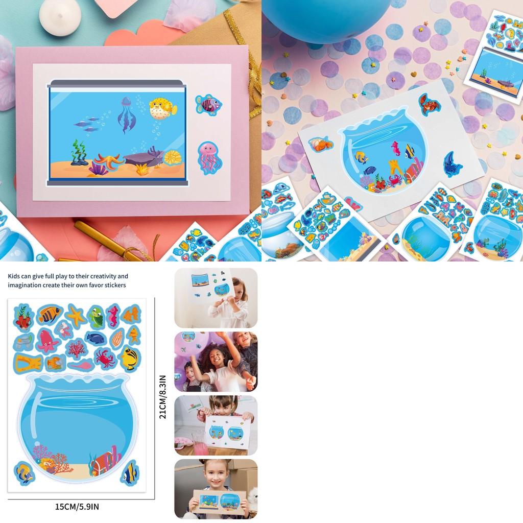 Adorable Cm2403004 Fish Tank Kids Anime Interactive Stickers For Creative Diy Projects