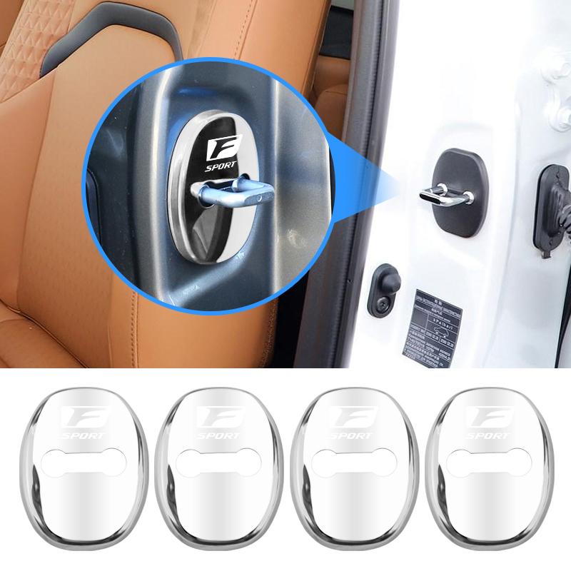 DJSZ3 Car Door Lock Buckle Decorative Cover Rust Proof Protective Cover Valve Stem For Lexus F-SPORT ES RX NX LS UX LM LX GX LC RZ IS
