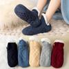 Machine Weaving V-Mouth Fluffy Slipper Socks Velvet Home Floor Socks Indoor Sleep Socks Winter