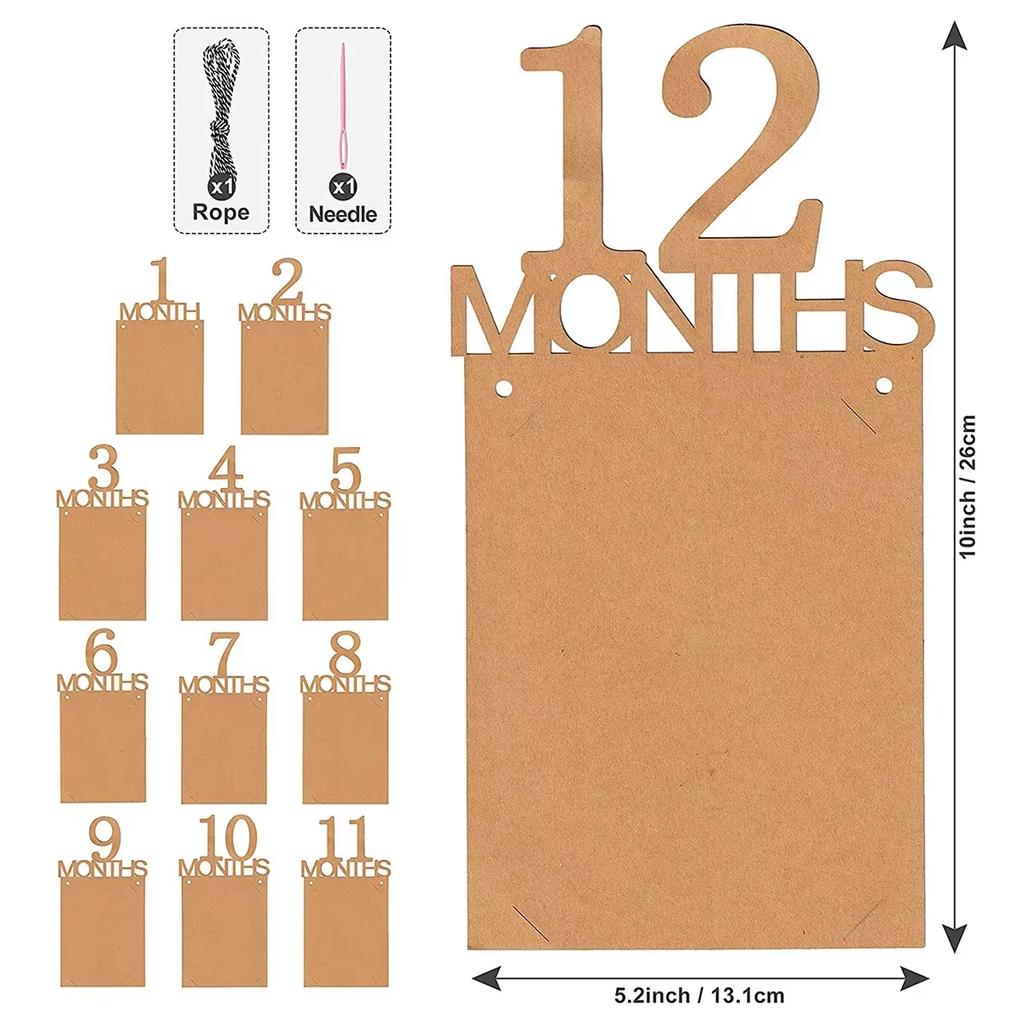 12-месячный ребенок День рождения Фото Баннер Мальчик Девочка День рождения Украшения Фото Реквизит Украшения