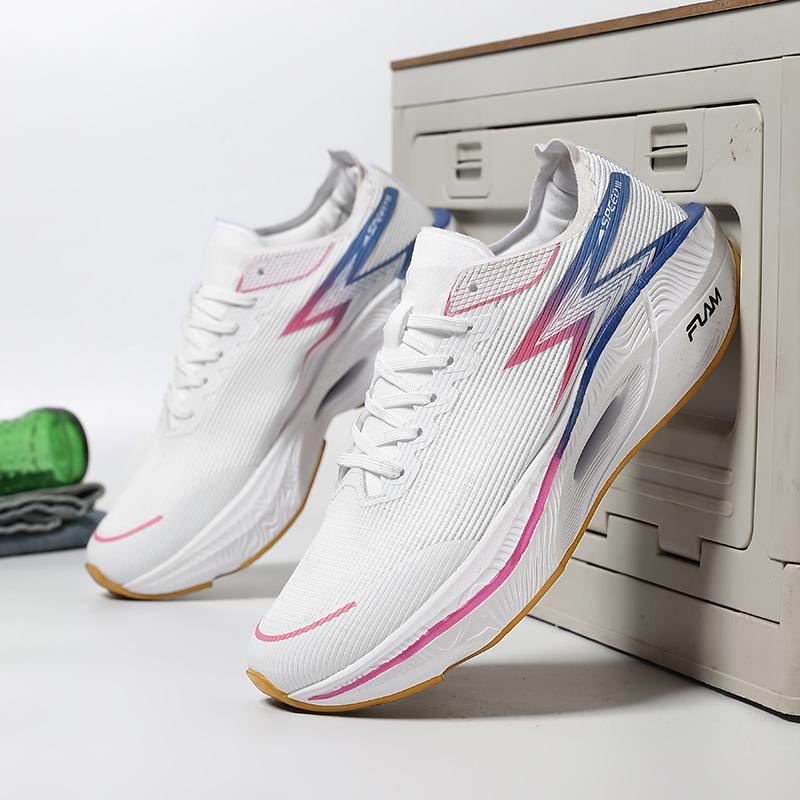 2025 New Running Shoes Carbon Board Marathon Men Sports Breathable Lightweight Women's Comfortable Athletic Nonskid Sneakers