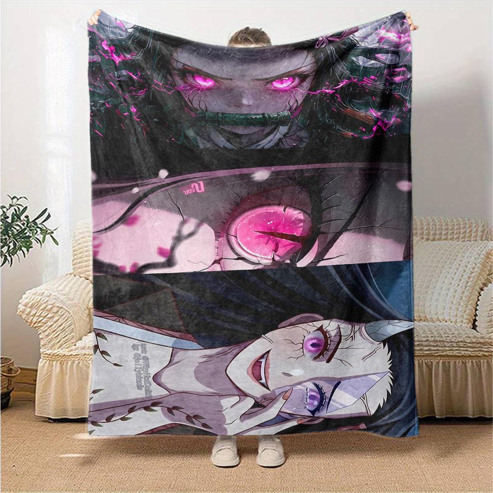 1pc Blanket - Kamado Nezuko Print Design,Lightweight Blanket for Sofa,Bed- Soft &Warm,Gift for All Seasons