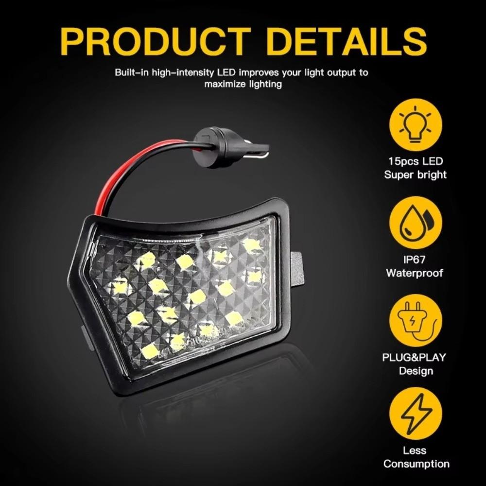 2Pcs LED LED Welcome Lamp for Suitable for Volvo S60 S80 V50 V70 XC70 XC90 Jaguar XJ Side Mirror