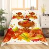 Autumn Pumpkin Bedding Three Piece Set Rural Farmhouse Boys and Girls Turkey Thanksgiving Decoration