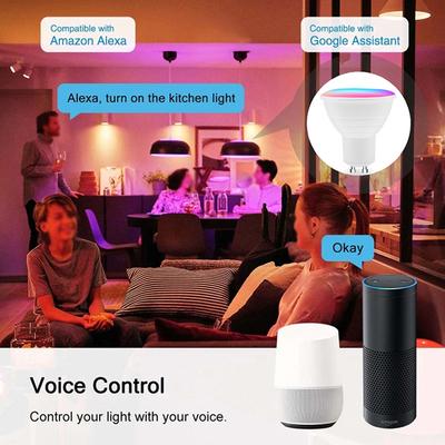 Умные светодиодные лампы Tuya Wifi 220В 110В GU10 Умный дом RGB CW Прожекторы Приложение Smart Life Голосовое управление с Alexa Google Home