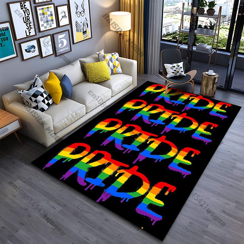 Support love equality inclusion empowerment carpet Yoga living room room decor children's crawling mat doormat area rug