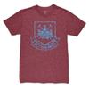 WEST HAM UNITED Команда Винтажный Герб Трехкомпонентная Футболка - Бордовая - 1863FC Унисекс Футболка