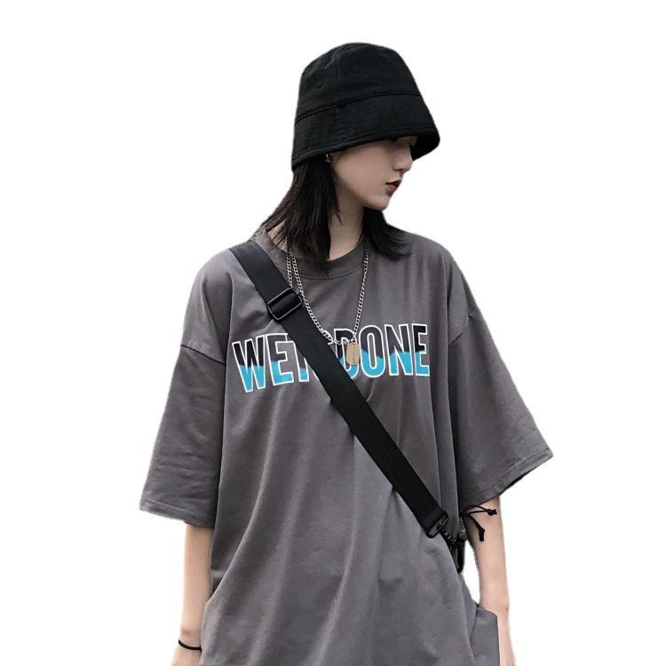 New super fire ins Korean version of retro Hong Kong flavor Harajuku strange flavor girl loose short-sleeved T-shirt on clothes summer
