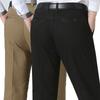 2025 Весна/Лето Новые мужские повседневные брюки среднего возраста Свободные прямые мужские брюки с высокой талией