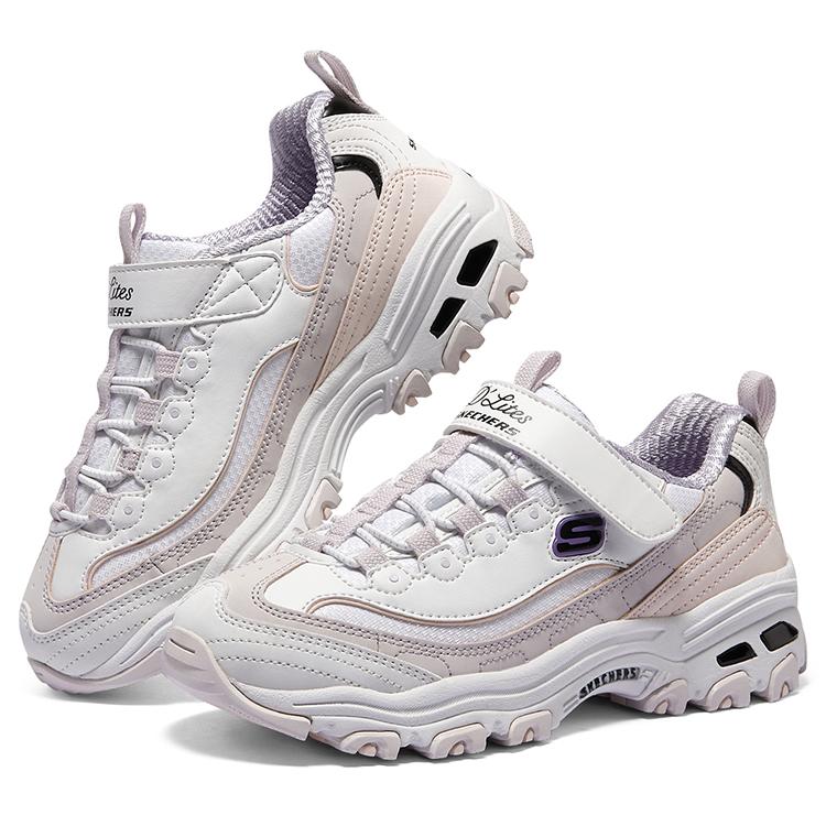 Skechers Нескользящие, Износостойкие, Защита от ударов ногой, Низкие, Детские, Повседневные, Лавандовые, Для подростков 302526L-WLV