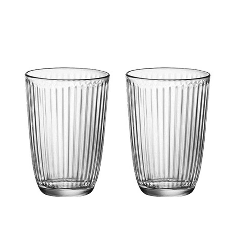 Наборы из 2 шт. Кофейные чашки Стеклянная чашка Для напитков Роскошный стеклянный набор Полосатая Штабелируемая кофейная кружка Стаканы для питья сока и молока Набор чашек Посуда для напитков
