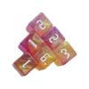 Game Playings Rounded Block Math Teaching Educational Toy Dices Small Colorful Acrylic Six Sided Dices Cubes with Number