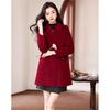 Sisui Nianhua Women's Elegant Mid-length Wool Blend Coat