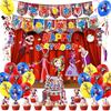 Amazing Digitaled Circues Birthday Decoration Balloons Cup Plate Napkins for Kids Photo Booth Baby Shower Party Supplies