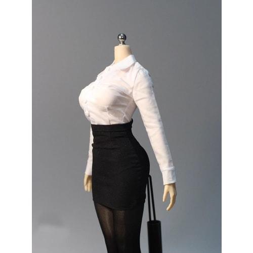 HAMRETHYPPZ 1/6 Scale Costume Figure Clothes for Women, Secretary Outfit, Sexy Work Clothes, Sexy Skirt, Shirt, HR Suit, Sexy Skirt Suit (Body, Head,
