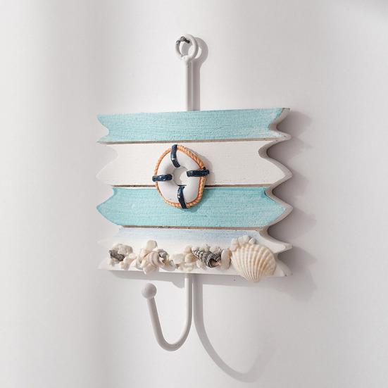 Coat Hook with Hanging Holes No Drilling Needed Hooks Marine Style Iron Wall Hook for Entryway Bathroom Kitchen Keys