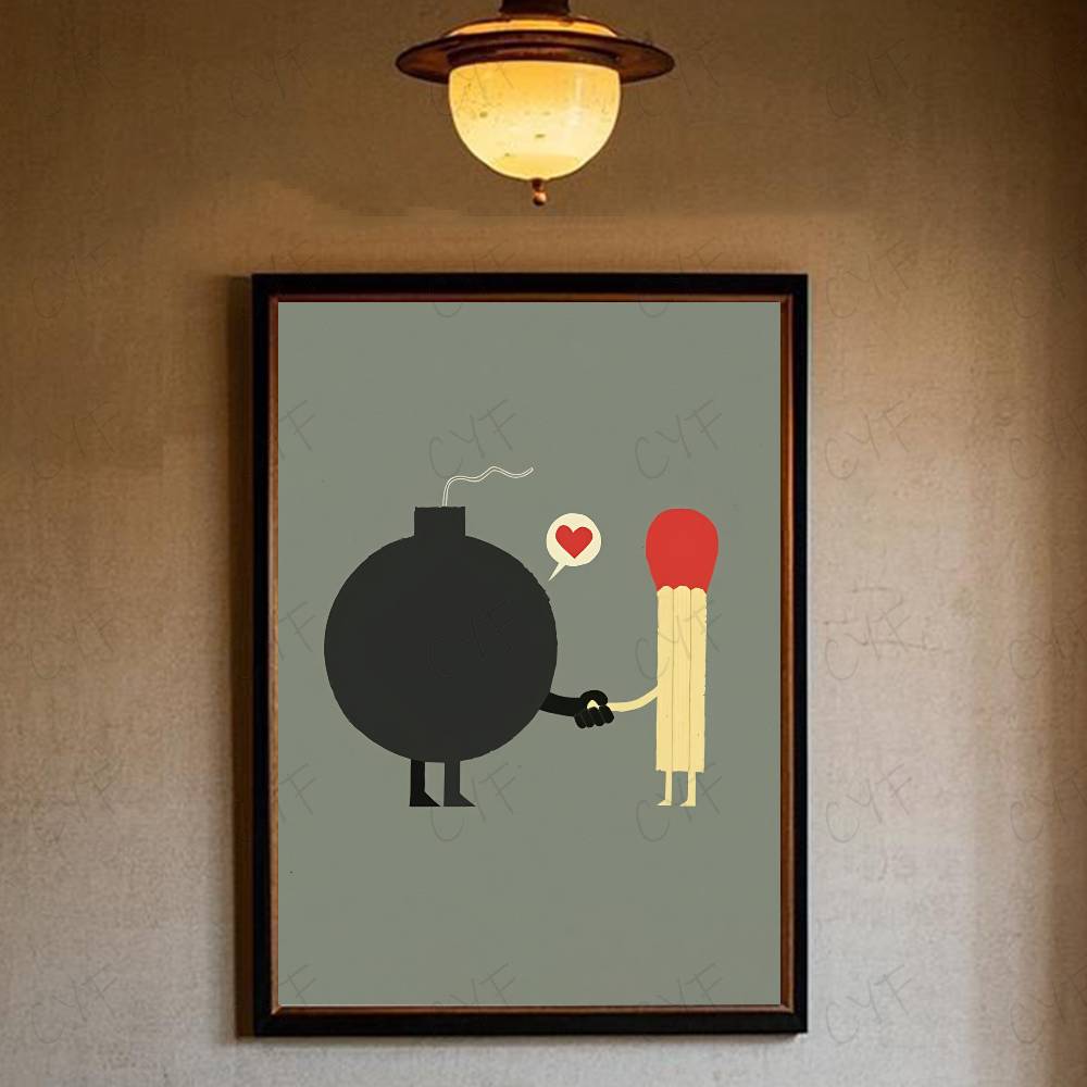 Funny Food Fancy Art Poster Home Living Bed Room Bar Hallway Sticky Wall Art Printing Waterproof Aesthetic Decor