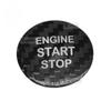For Toyota Crown CHR Red Black Real  Carbon Fiber Car Engine Start Stop Switch Button Trim Cover Stickers Decals Stying