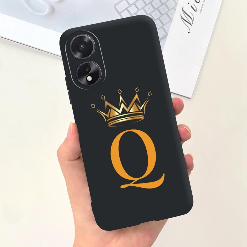 Чехол для OPPO A38 4G Милая Корона Буквы Ударопрочный Силиконовый Мягкий Задний Чехол для Телефона Для OPPO A18 Funda OPPOA38 A 38 CPH2579 Бампер