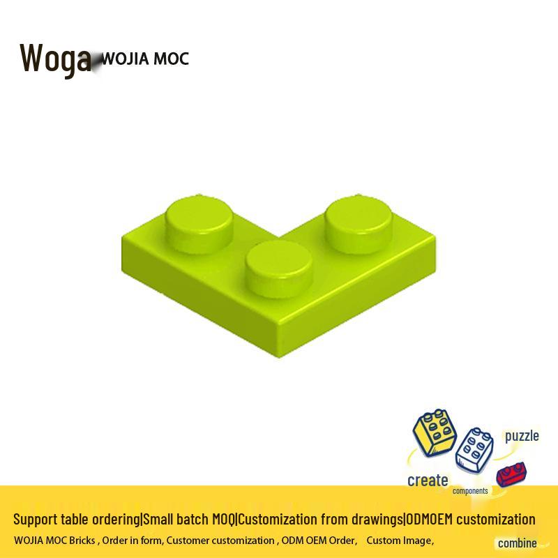 Compatible Corner Plate 2x2, Building Blocks Accessories for Assembly, MOC Parts for Men and Women (Lego-Compatible, A014)