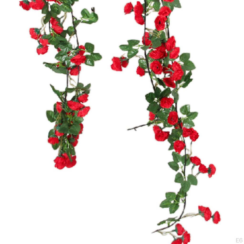 Искусственный декор из розовой лозы для украшения дома